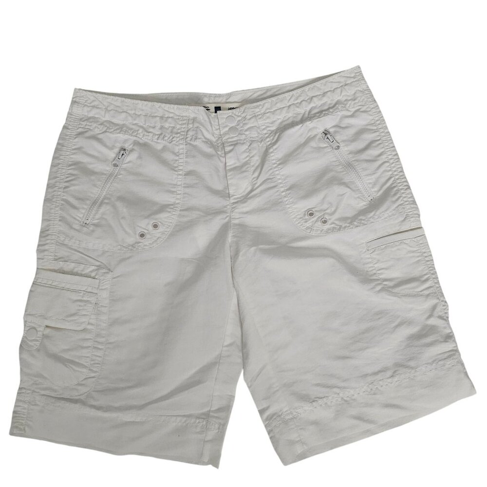 GAP Women's White 469532 Zippered Pockets Board Shorts Size 6 - Picture 2 of 12